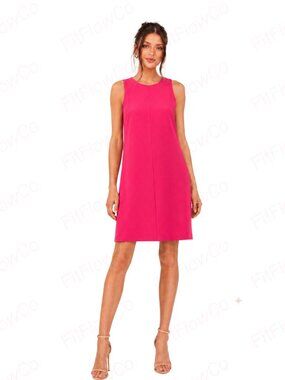 CeCe Hot Pink Bow Back A-Line Dress NWT Size 0 Pockets